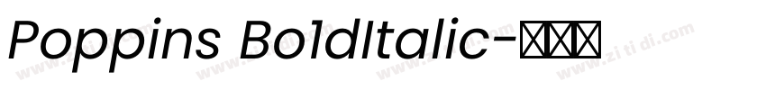 Poppins Bo1dItalic字体转换